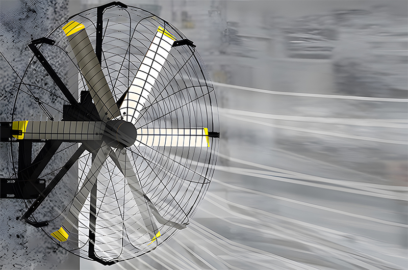 HVLS-Industrial-Wall-Mounted-Fan-With-Remote