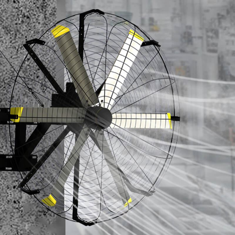 HVLS Industrial Wall Mounted Fan With Remote