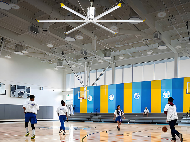 HVLS Fans & Wall Mounting Fans Application in Indoor Sports Park