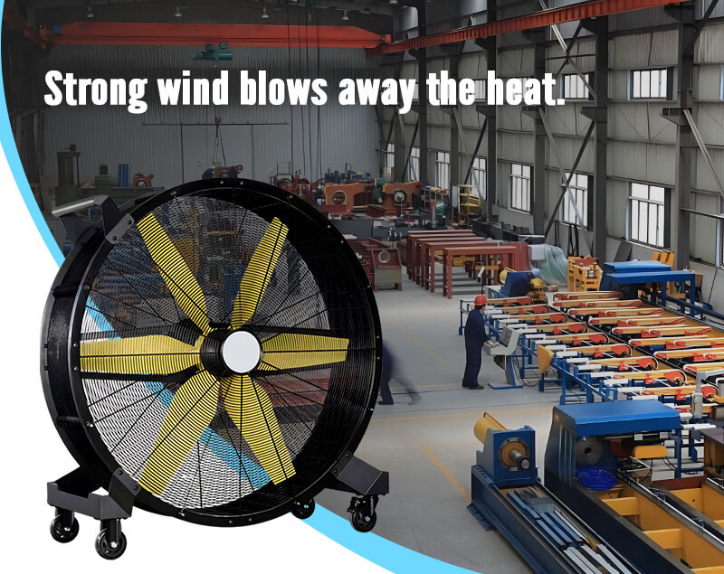 industrial mobile fans create a comfortable working environment