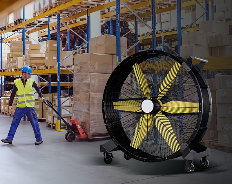 Efficient cooling, enjoy the coolness-industrial mobile fans create a comfortable working environment